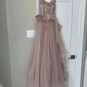 diamond encrusted prom dress Gorgeous Long Silver Mermaid Beaded Diamond Prom Dress with Ruffles   misshow.com
